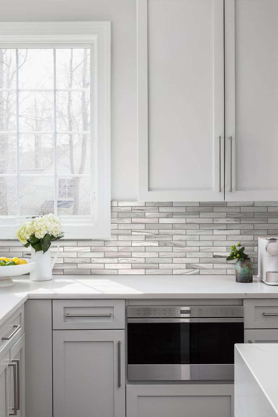 + Modern Backsplash for Gray Cabinets ( TRENDY ) - Tiles