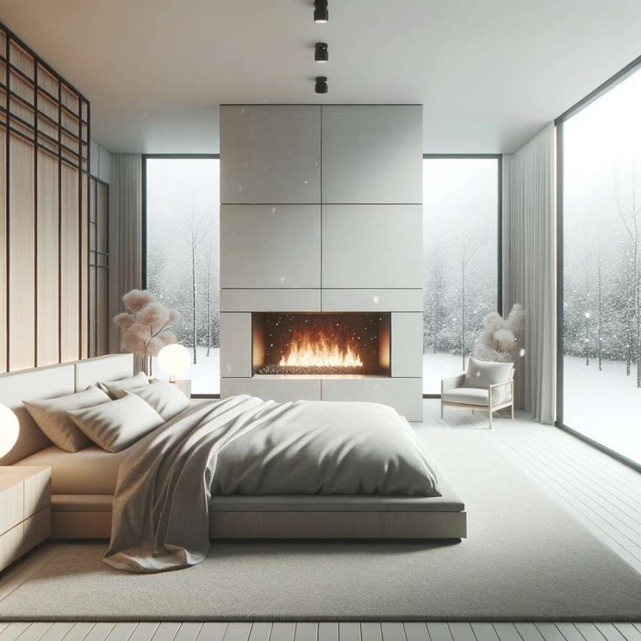 Modern Bedroom Fireplace Ideas () – AURA