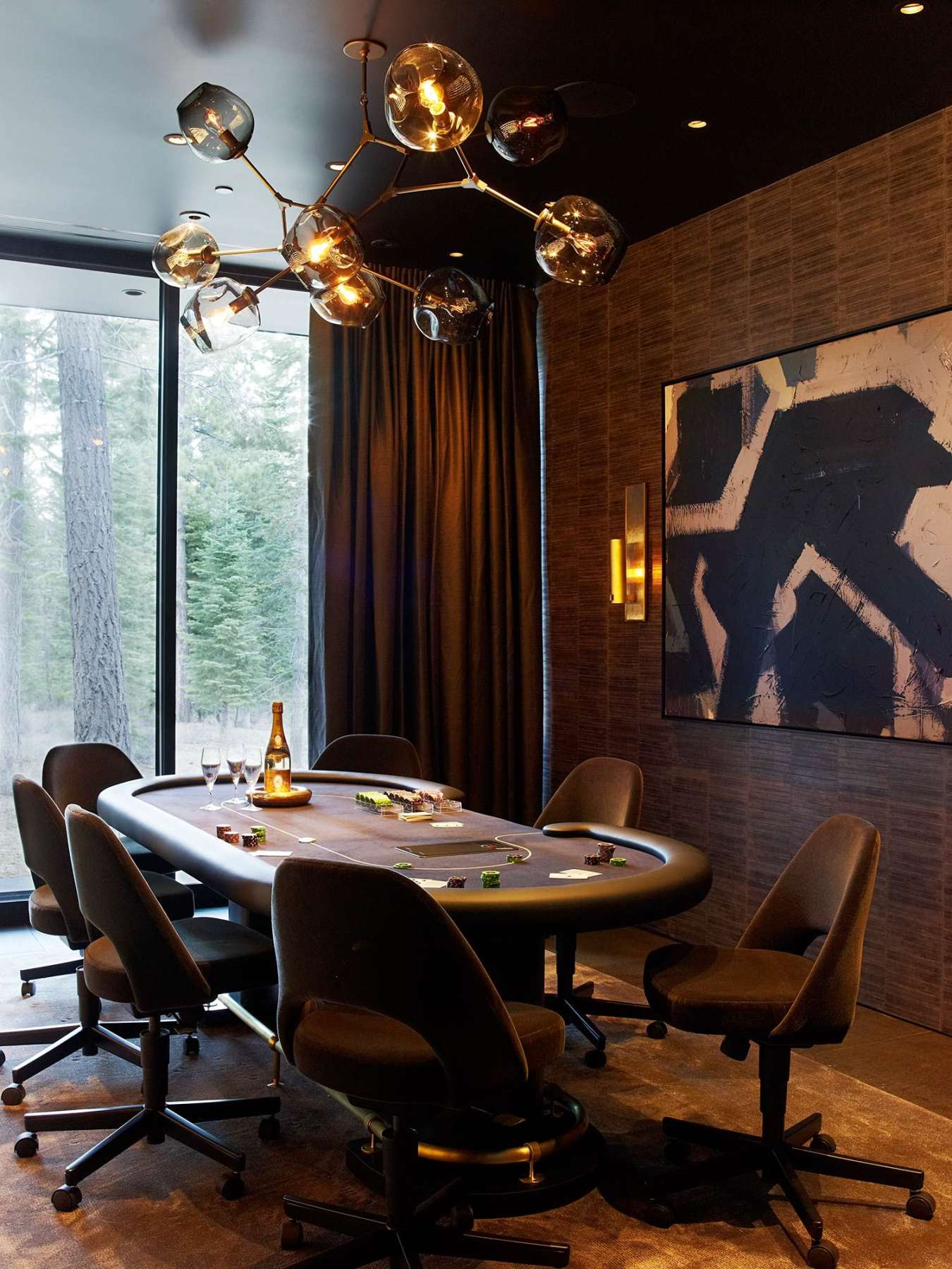 Modernist refuge of stone, wood, steel and glass in Martis Camp
