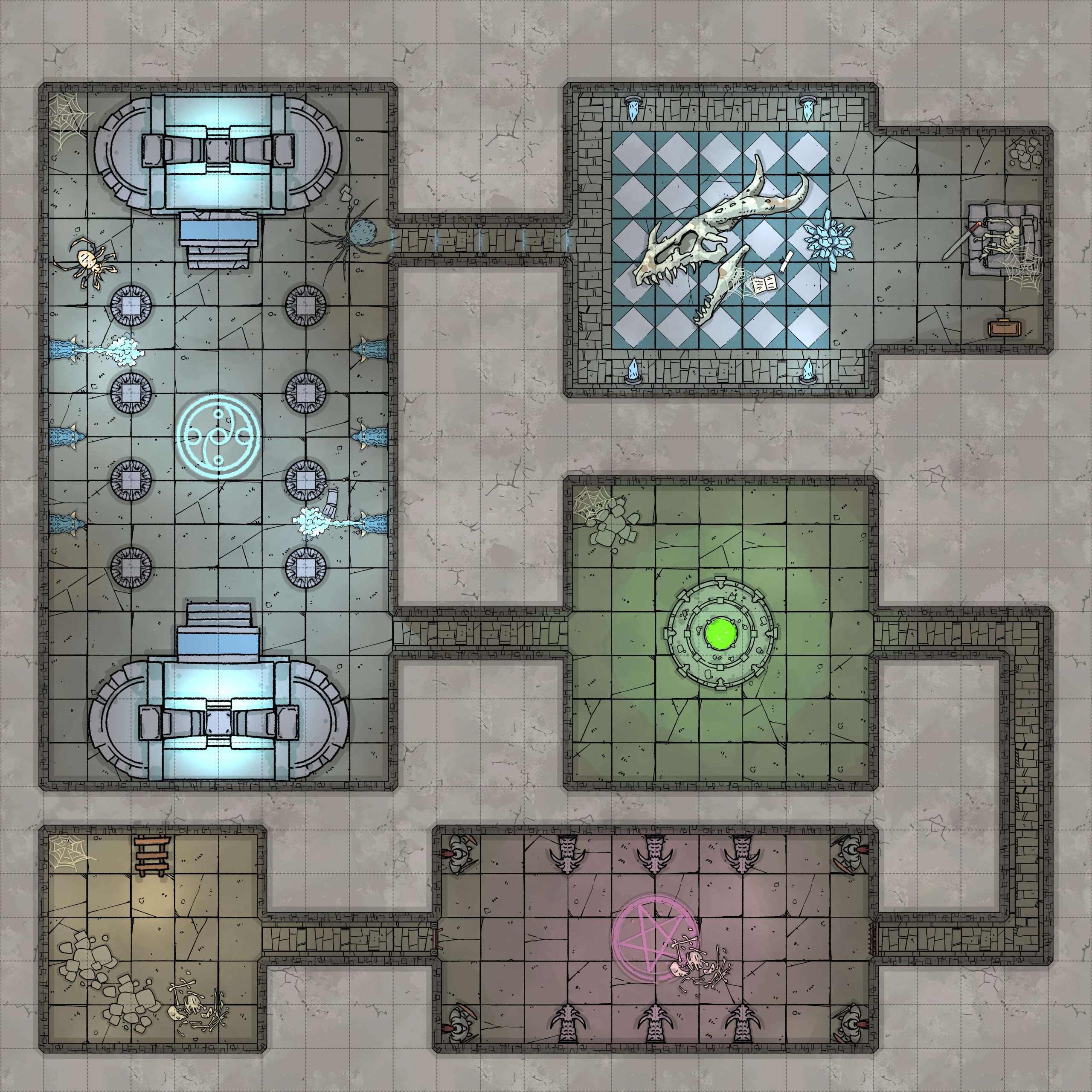 My first  room dungeon : r/battlemaps