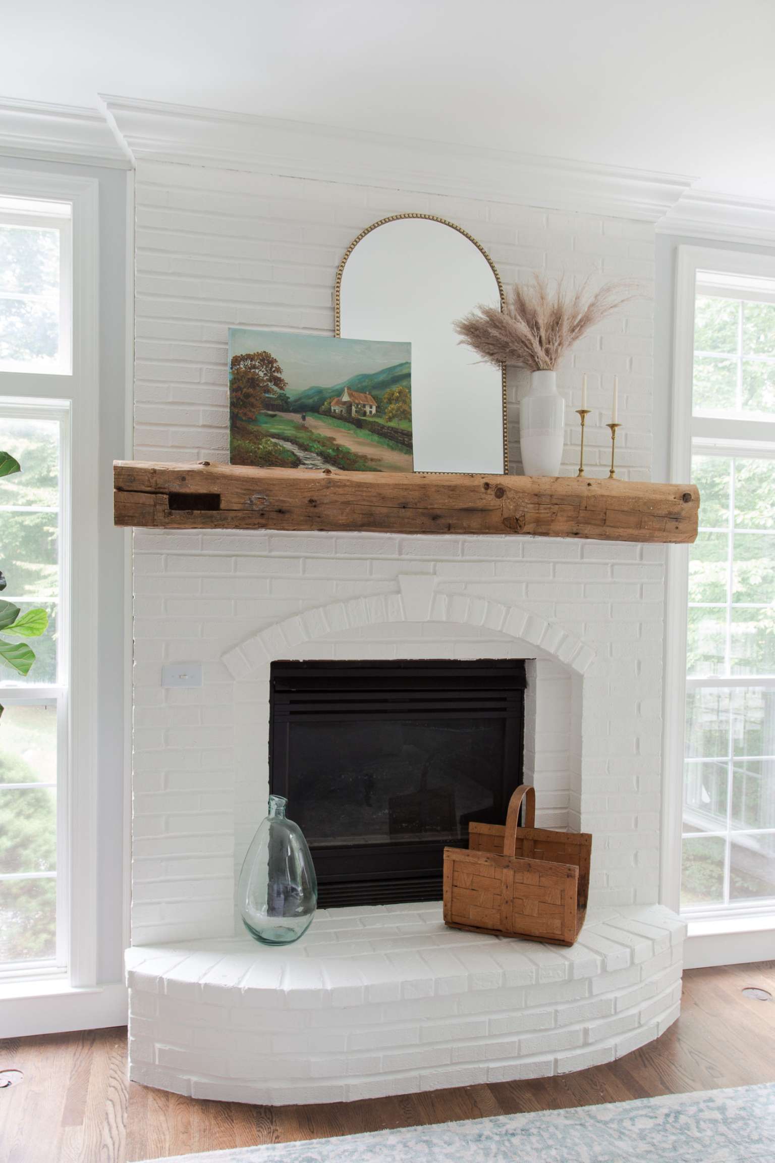 Neutral Fall Fireplace Mantel - Amelia Lawrence Style