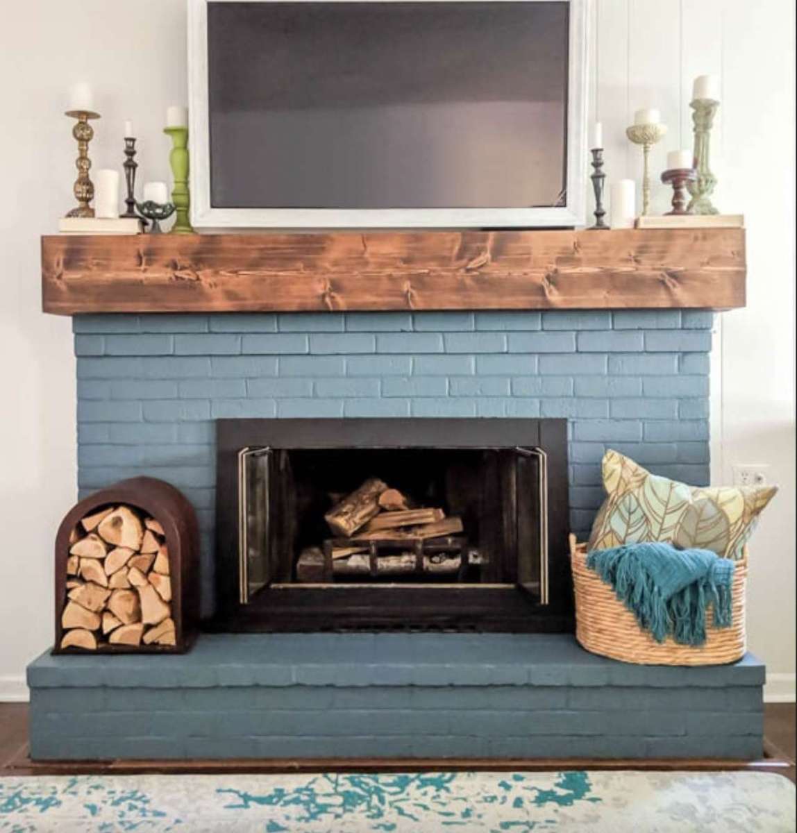Painted Brick Fireplace Ideas for a Fresh Look