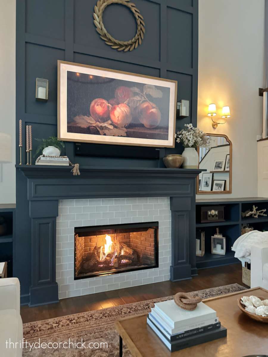 Painted Fireplace Surround and More Living Room Updates  Thrifty
