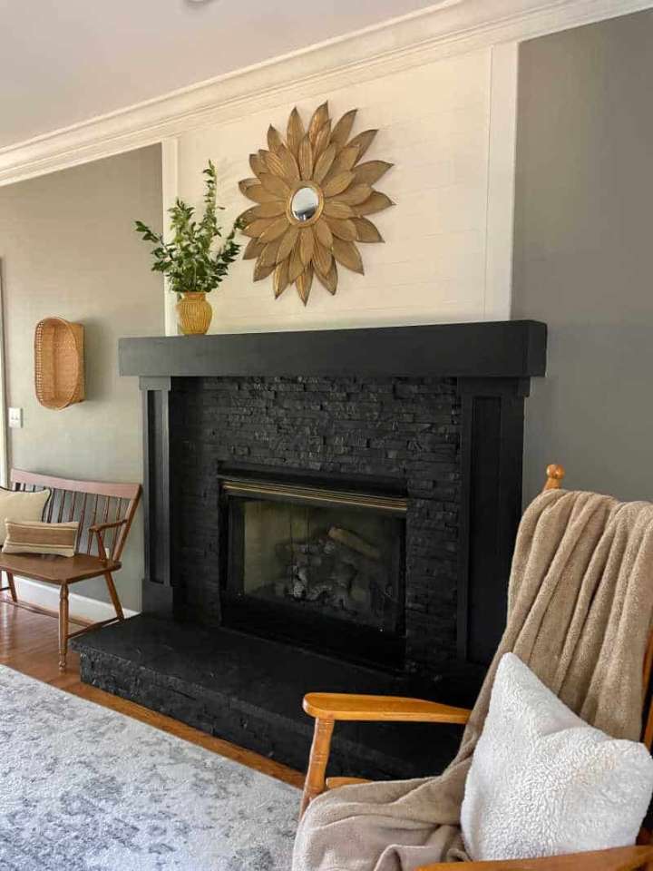Painted Tile Fireplace Makeover - At Home With The Barkers
