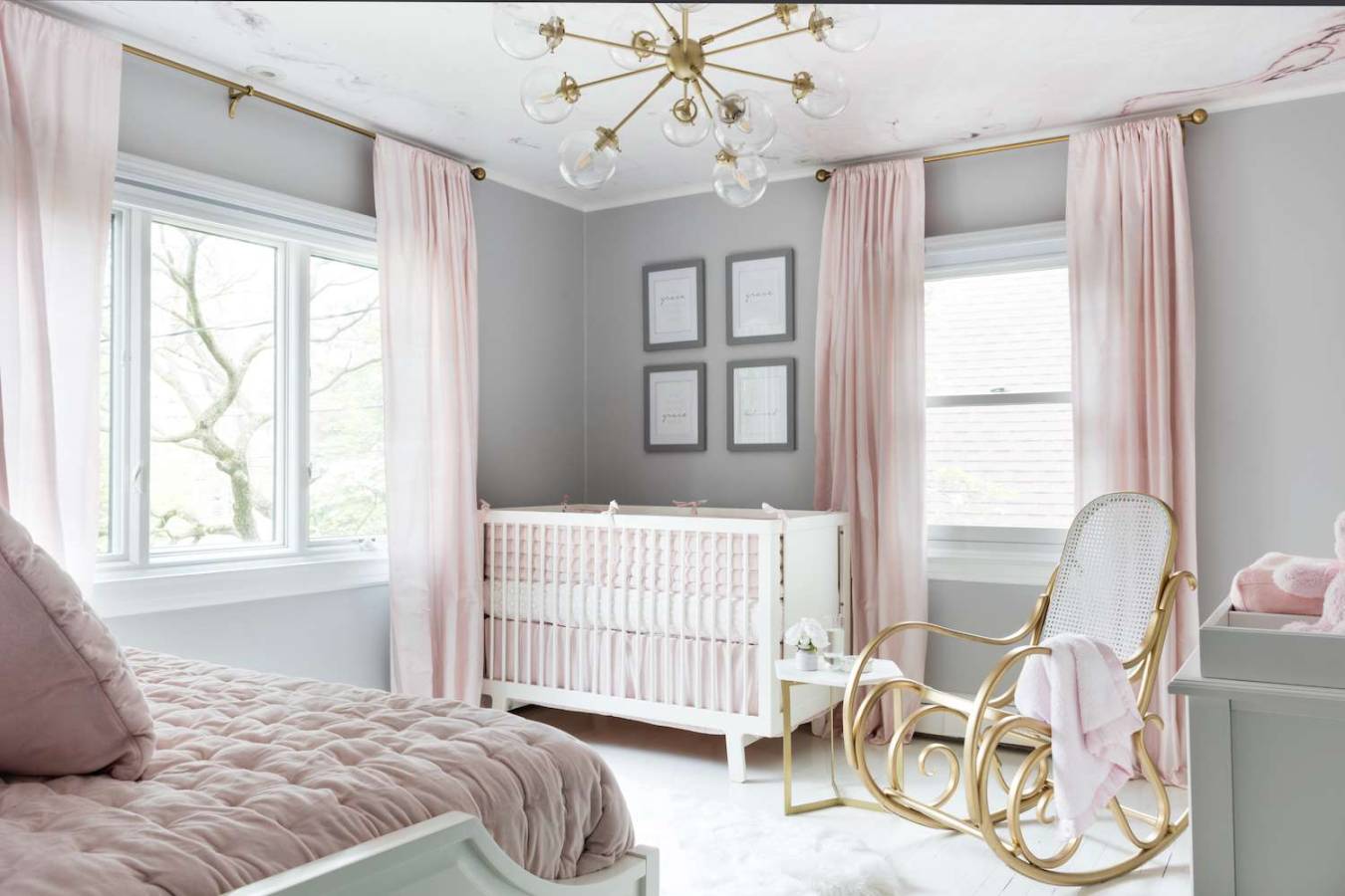 Pink and Gray Room Ideas for a Baby Girl