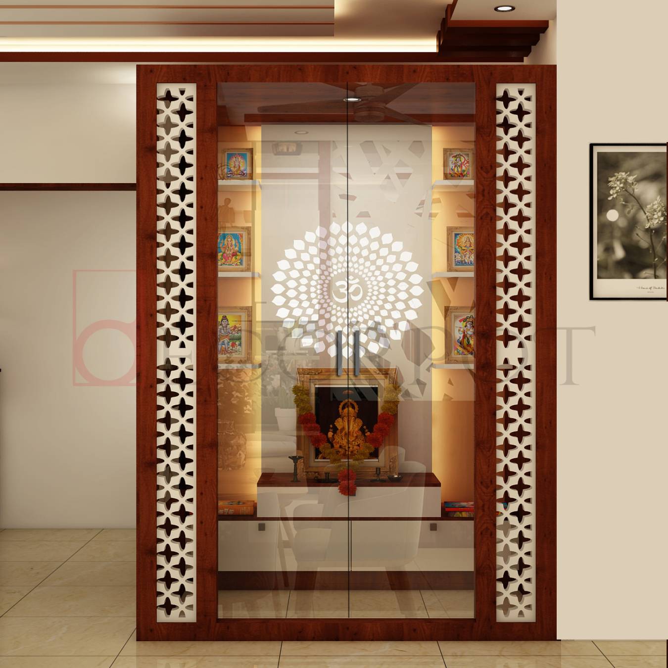 Pooja Room Design Ideas   Best Pooja Room Designers