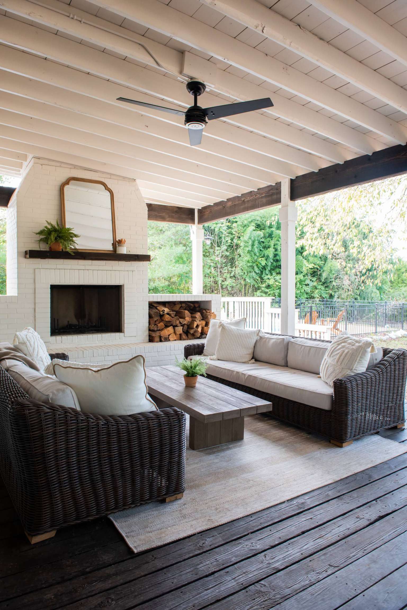Porch with a Fireplace Ideas You