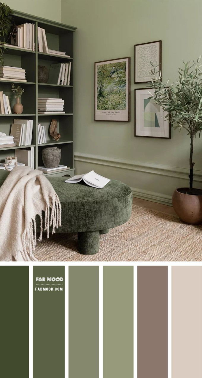 Sage Green Living Room with Clay & Beige