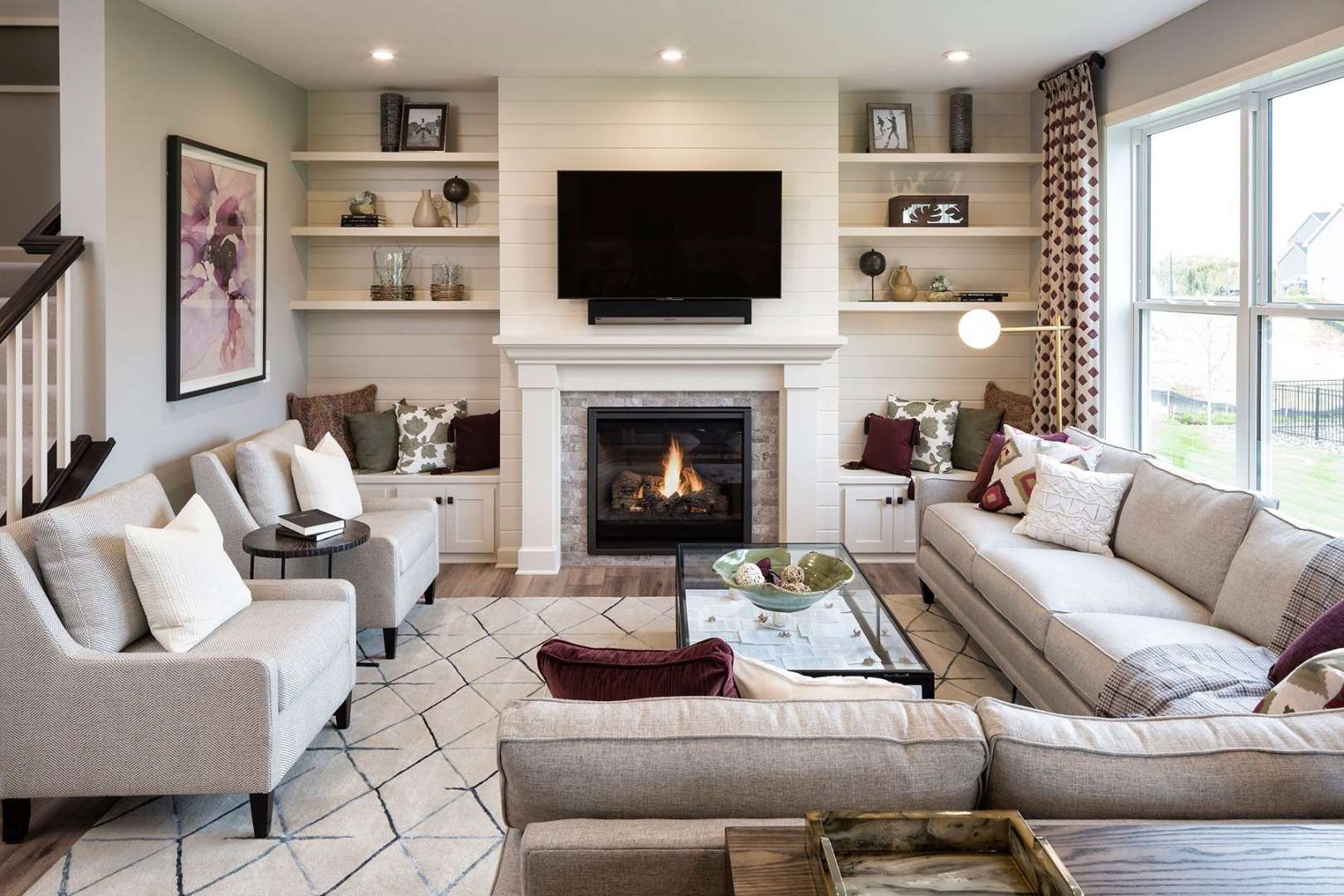 Shiplap Fireplace  Small Living Room Layout