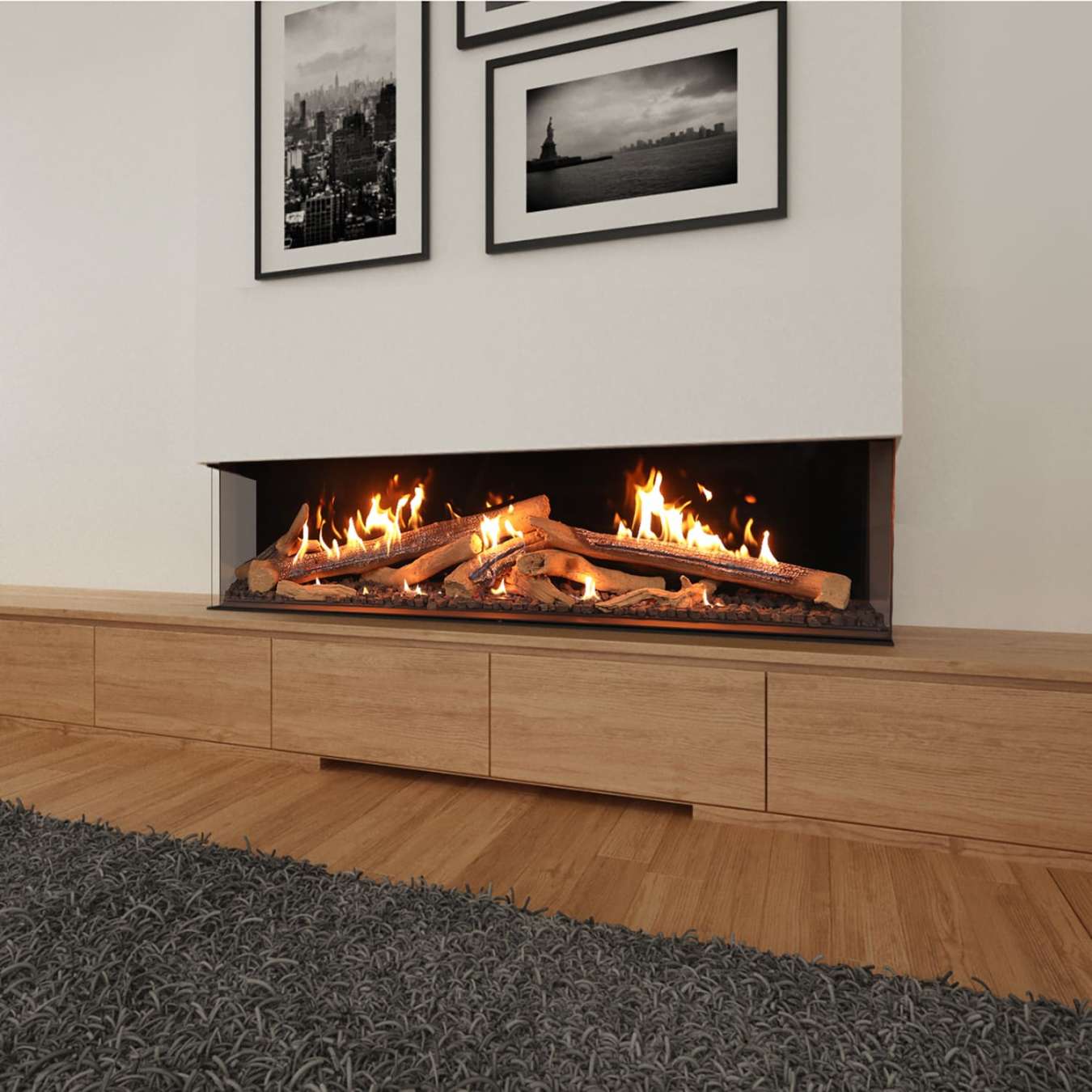 -Sided Fireplaces Fireplaces in Calgary - Hearth & Home