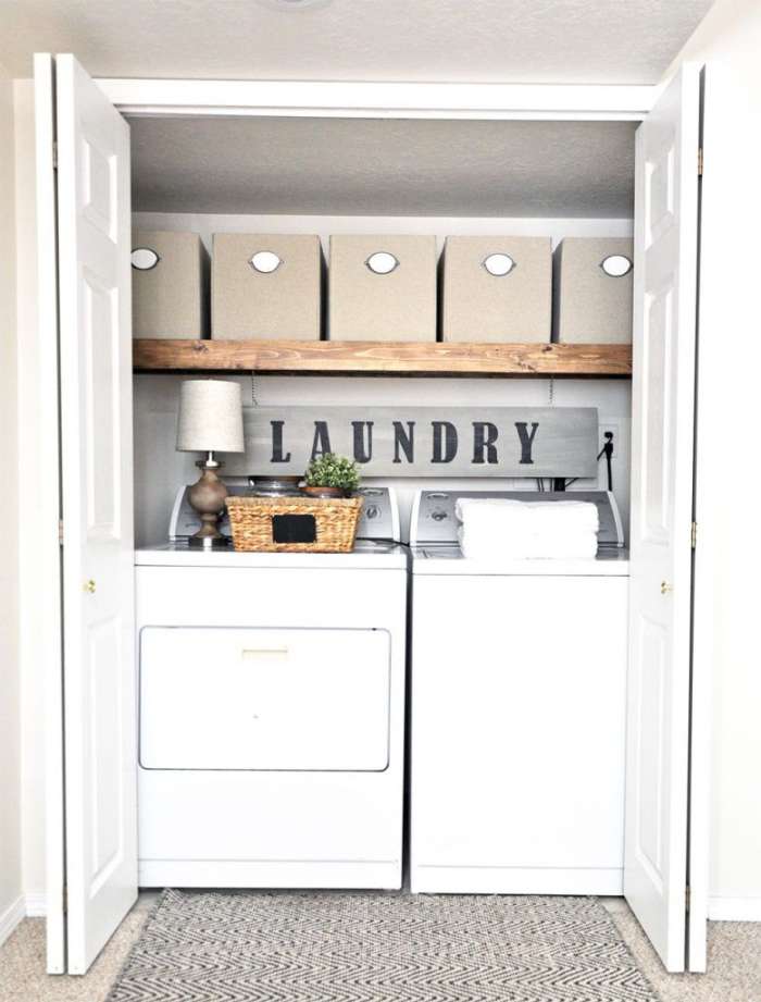Small Laundry Room Ideas with a Top Load Washing Machine