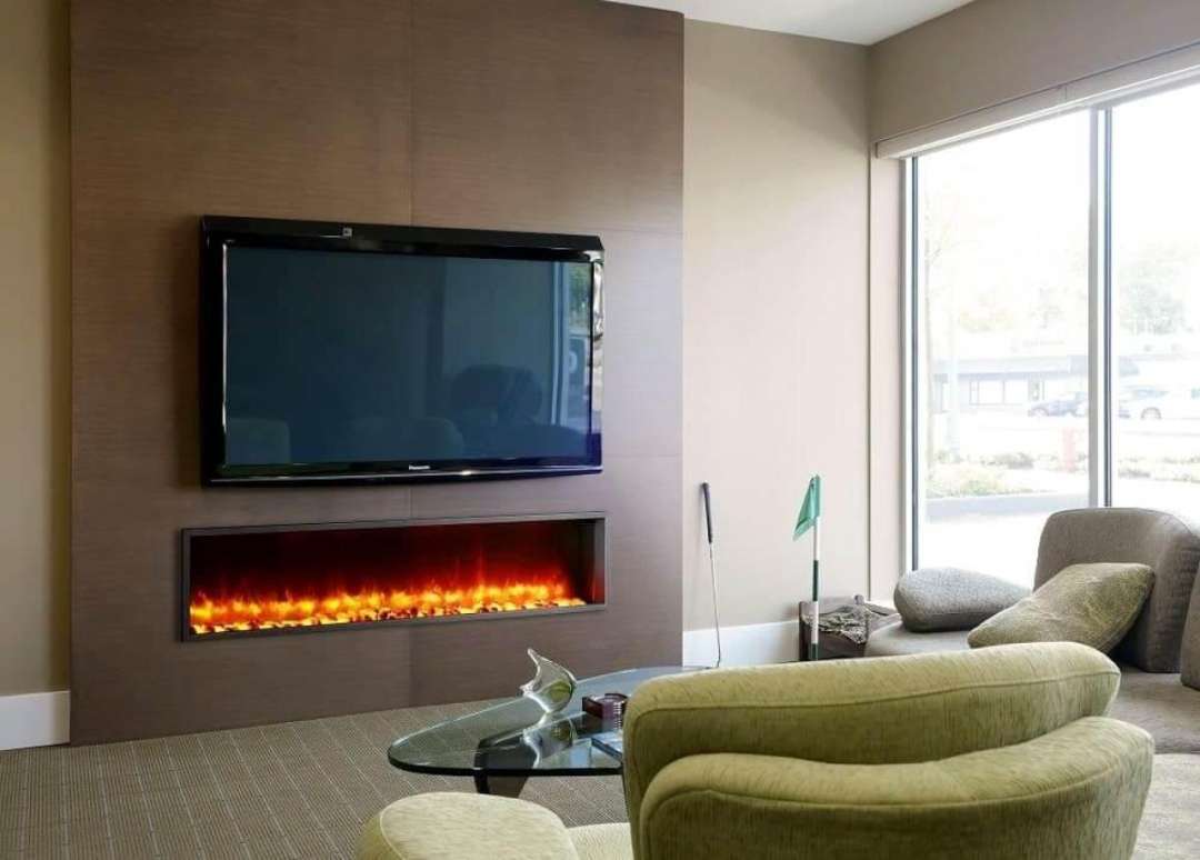 Stylish and Functional Electric Fireplace Ideas With TV Above