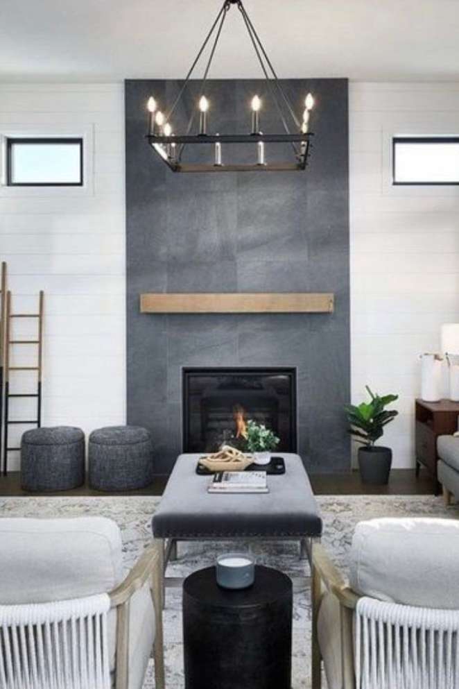 The Best Fireplace Tile Ideas (The Latest Trends)  Home fireplace