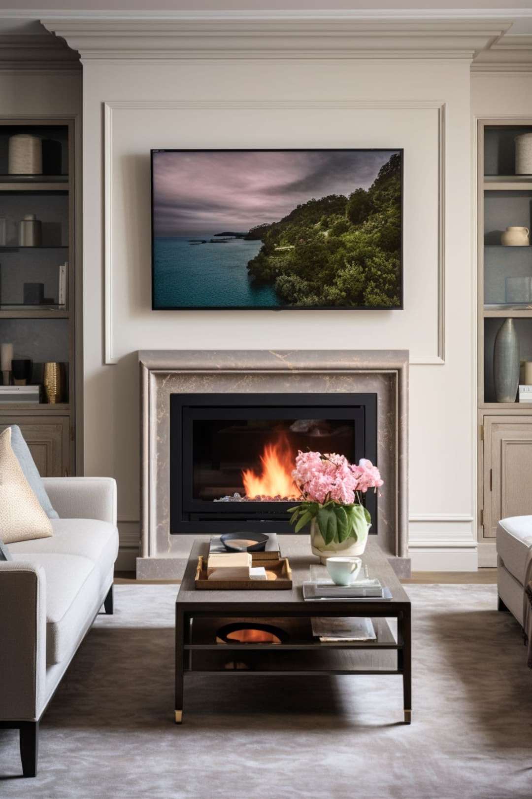 The Perfect Pair:  Living Room Ideas with a Fireplace and TV