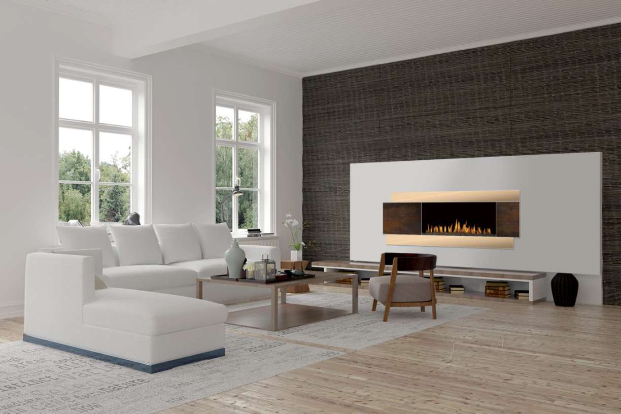 Tips for Breaking Up a Large Wall with a Linear Fireplace