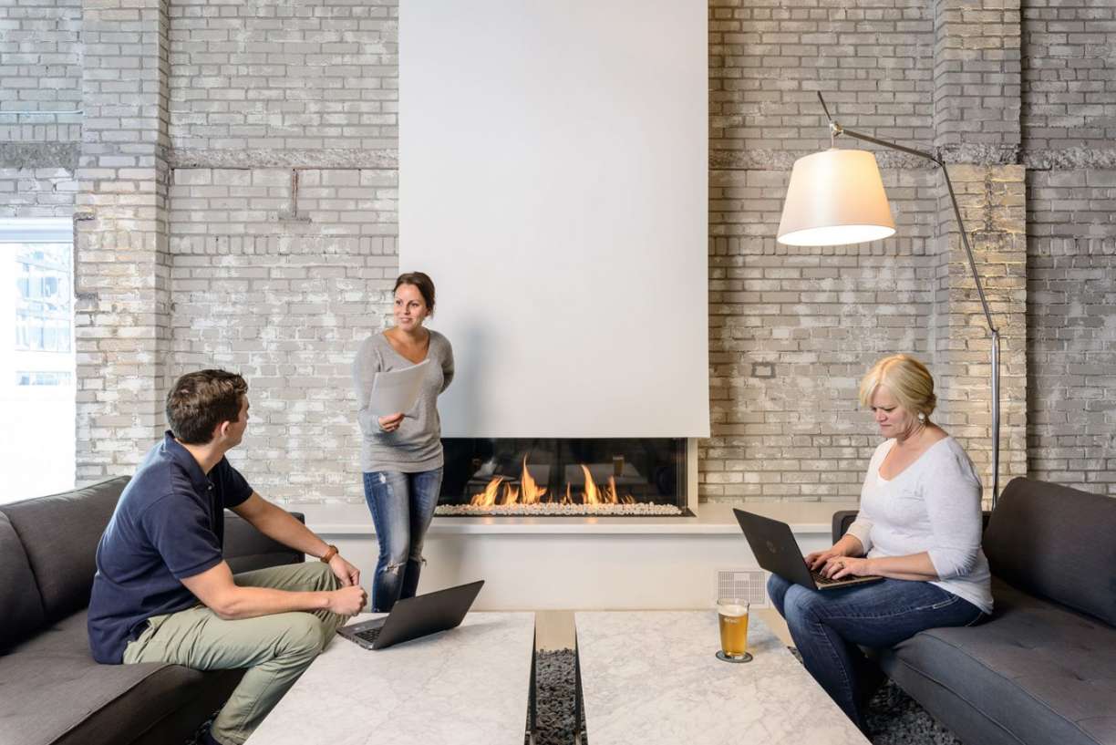 Tips for Breaking Up a Large Wall with a Linear Fireplace
