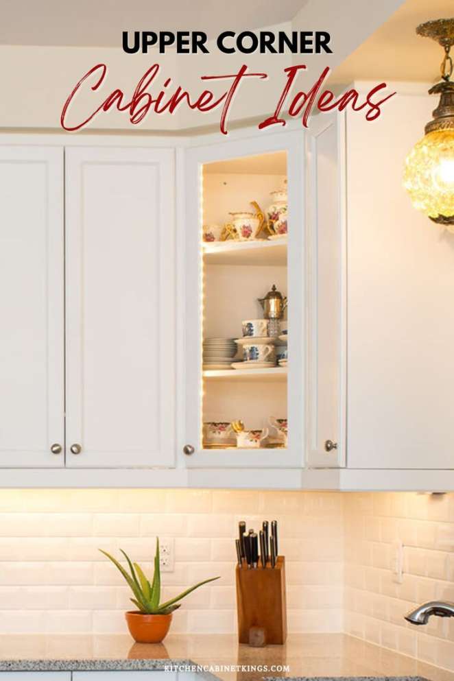 UPPER CORNER CABINET IDEAS  Glass kitchen cabinet doors, Corner