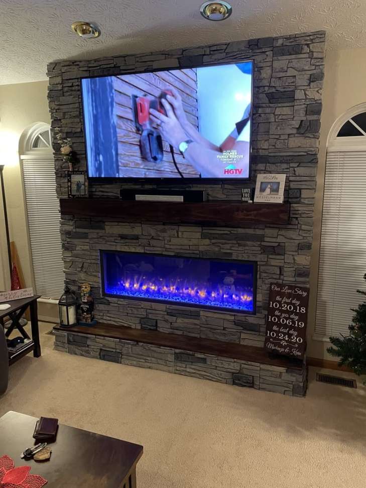 Wall Mounted Electric Fireplace Design Ideas by Kevin - GenStone