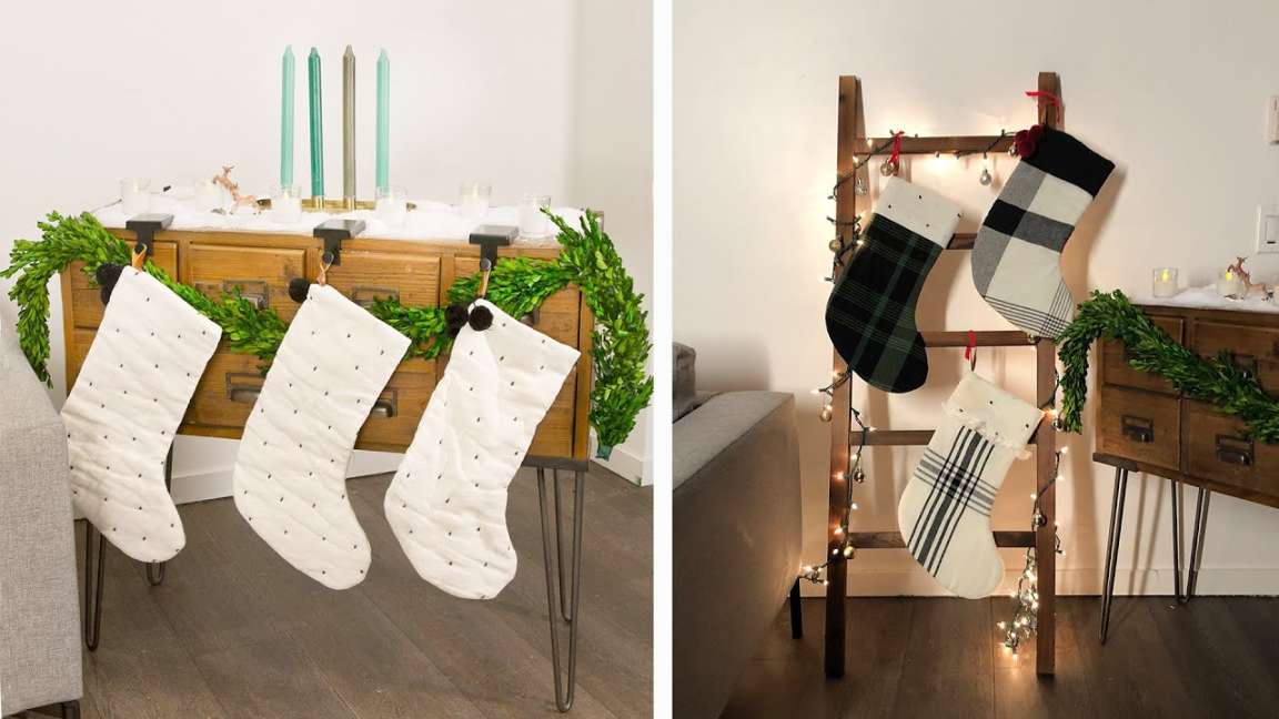 Ways To Hang Stockings Without A Fireplace