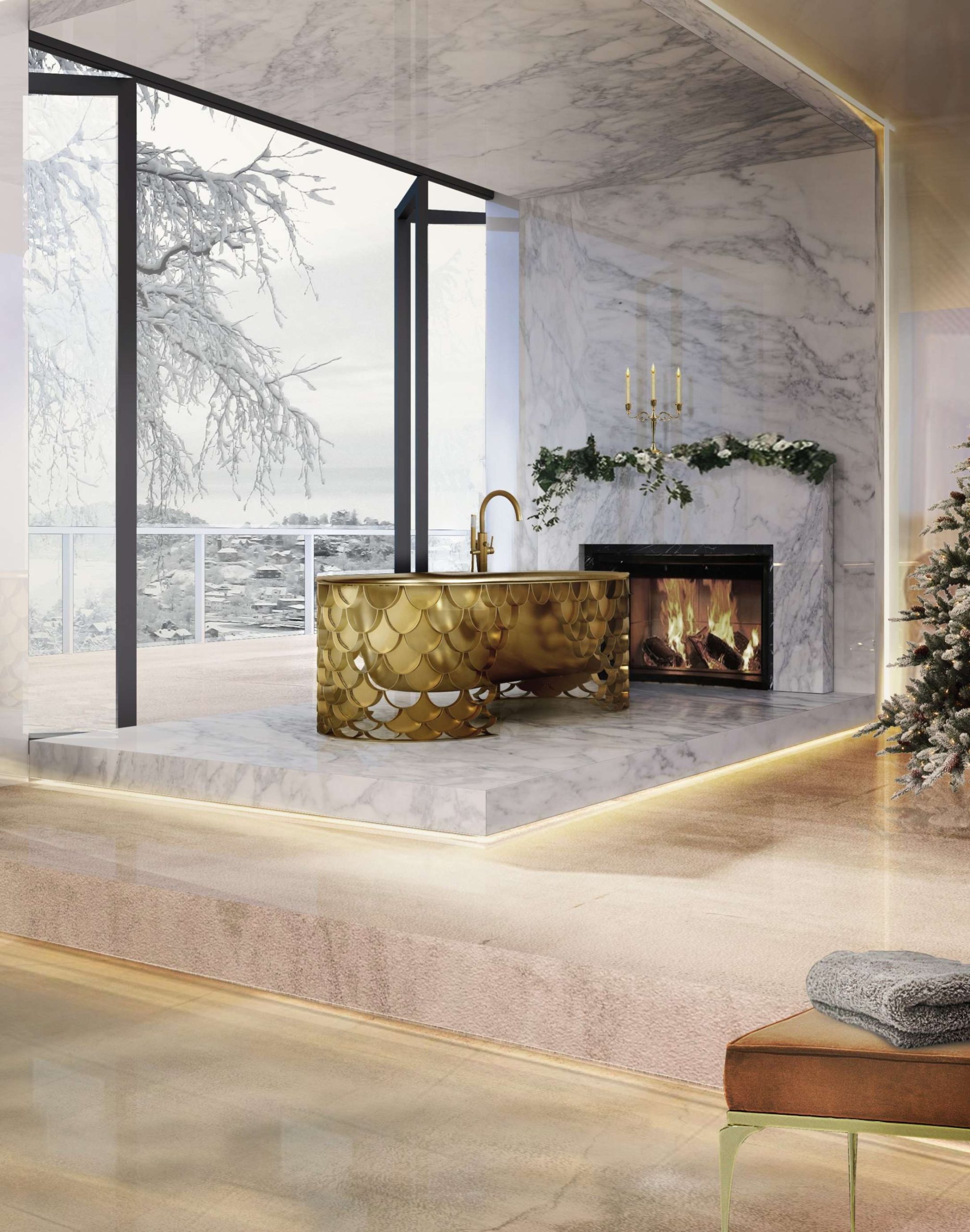 Winter Trends: Why You Should Have a Fireplace in your Bathroom