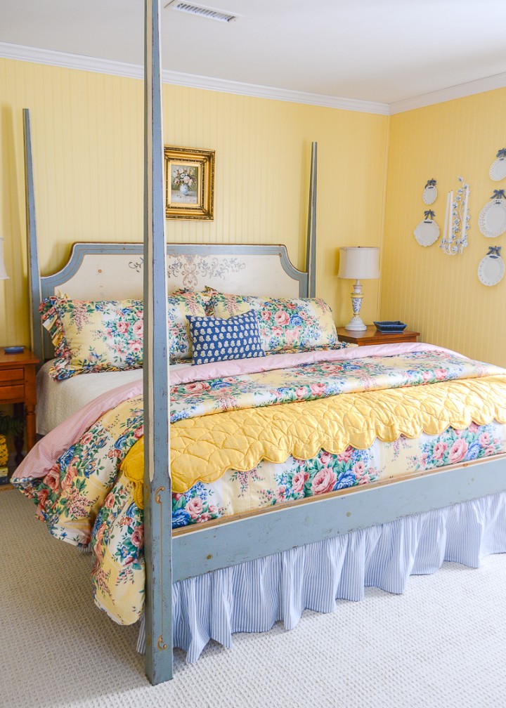 Yellow & Blue Guest Bedroom Reveal - Pender & Peony - A Southern Blog