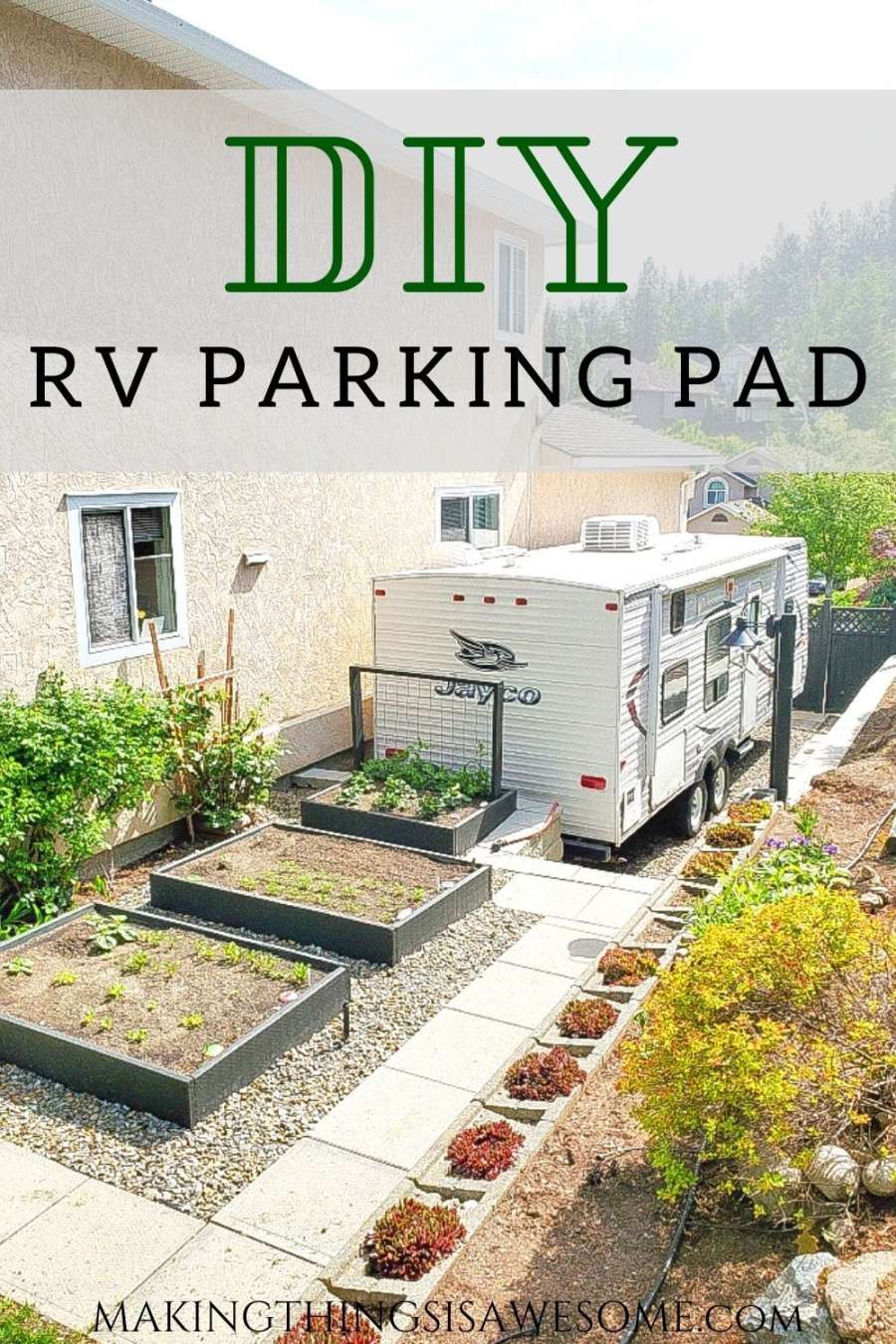 DIY RV Parking Pad - How We Made Space In Our Yard For A  Foot