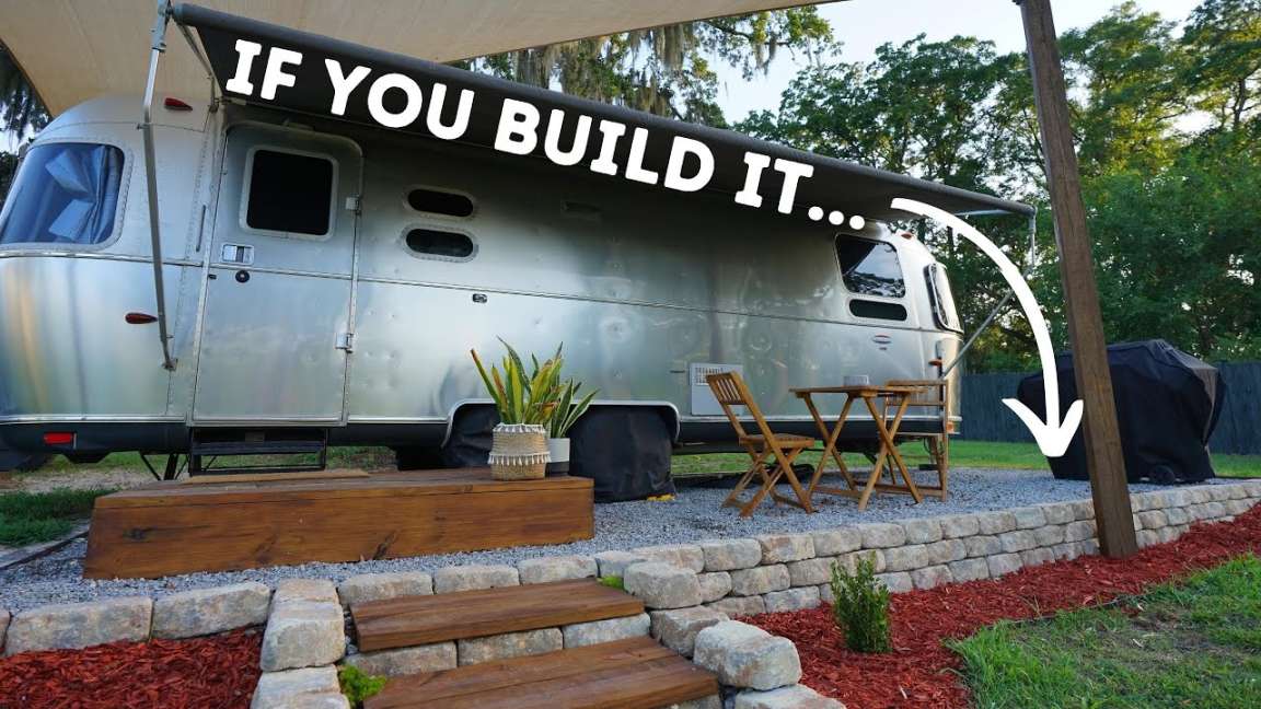 How to Build a RV/Travel Trailer Parking Pad 🛠 in  seconds