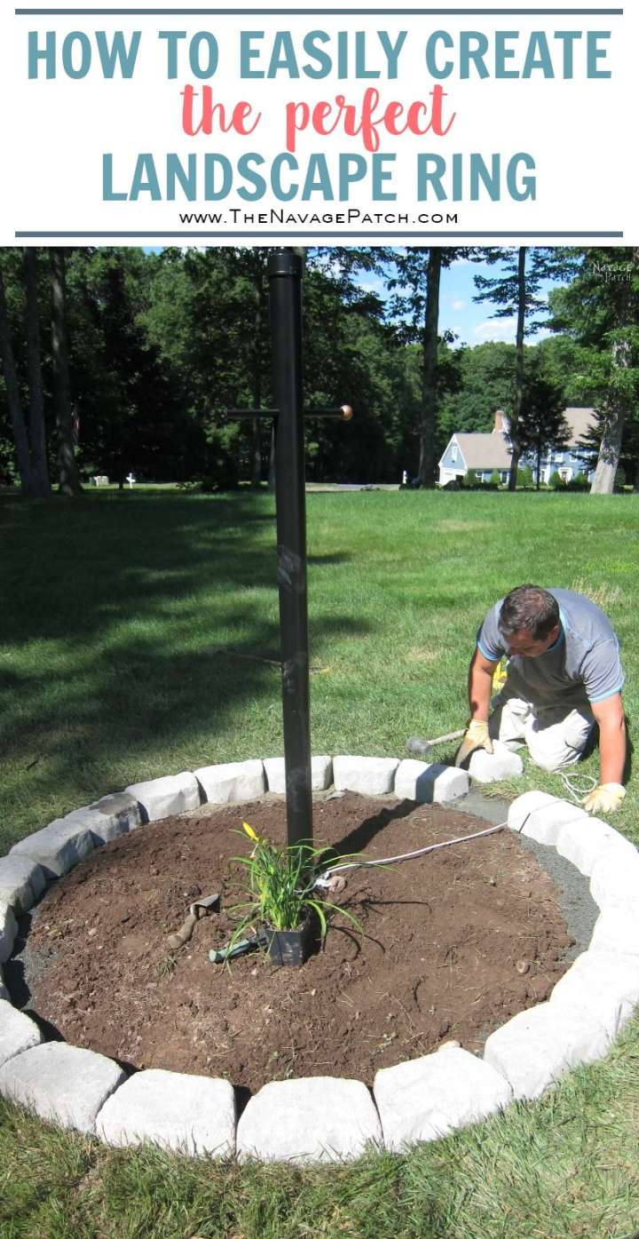 Lamp Post Makeover (and How to Create a Perfect Circle Flower Bed)