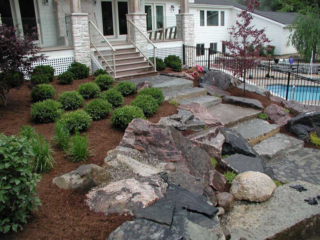 Steps, Boulders & Limestone Portfolio  Design One Landscaping